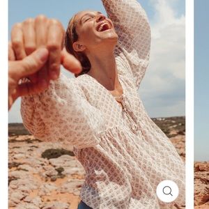 Daughters of India Rashmi Blouse Cinnamon M NWT